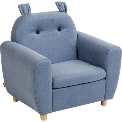 Fauteuil enfant Beliani - Look lin resistant à l'eau Bleu Moderne - Publicité Fauteuil enfant Beliani - Look lin resistant à l'eau Bleu Moderne - Publicité