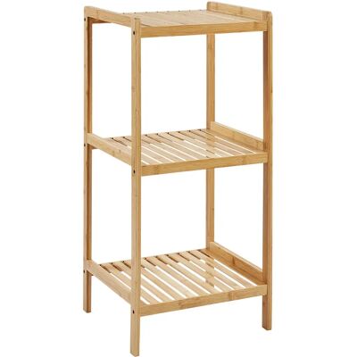 Beliani Baxley Badezimmerregal aus hellem Holz - Badmöbel Beliani Baxley Badezimmerregal aus hellem Holz - Badmöbel