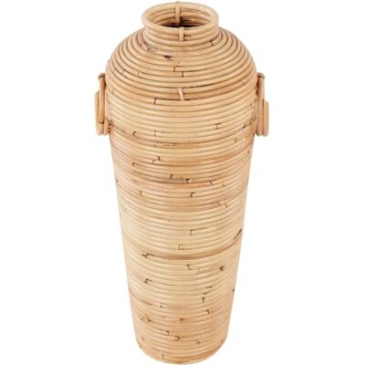 Vase en rotin naturel Beliani - Décoration boho 50cm - Publicité Vase en rotin naturel Beliani - Décoration boho 50cm - Publicité