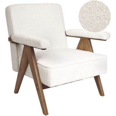 Sillón Retro Beliani Evje - Tejido de Poliéster Sillón Retro Beliani Evje - Tejido de Poliéster