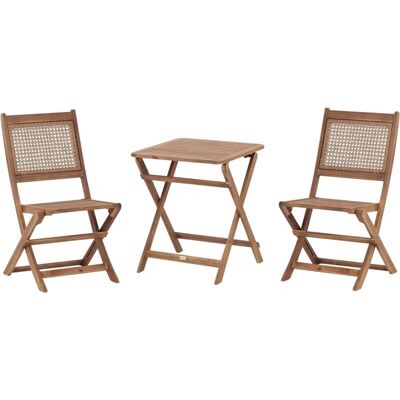 Beliani Bistro-Set - Akazienholz - Klappbar, Traditionell Stil Beliani Bistro-Set - Akazienholz - Klappbar, Traditionell Stil