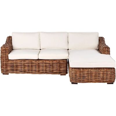 Beliani Gartensofa - Rustik 3-Sitzer mit Kissen Beliani Gartensofa - Rustik 3-Sitzer mit Kissen