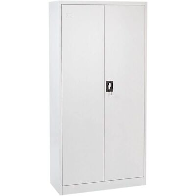 Armario de oficina Beliani Acero Blanco 90x40x184 cm Estilo Industrial Armario de oficina Beliani Acero Blanco 90x40x184 cm Estilo Industrial