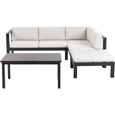 Beliani Modulaarinen puutarjajoukkue - Moderni alumiinisetti 5 osaa Beliani Modulaarinen puutarjajoukkue - Moderni alumiinisetti 5 osaa