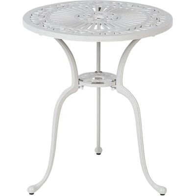 Table de jardin ronde Dascio Beliani - Style vintage, 61cm, Blanc - Publicité Table de jardin ronde Dascio Beliani - Style vintage, 61cm, Blanc - Publicité