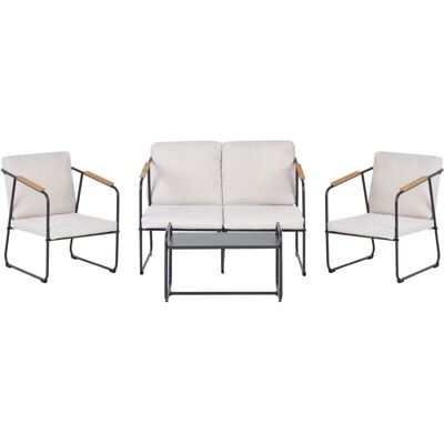 Beliani Vezzana Beigegarten-Set - Industrieller Stil Beliani Vezzana Beigegarten-Set - Industrieller Stil
