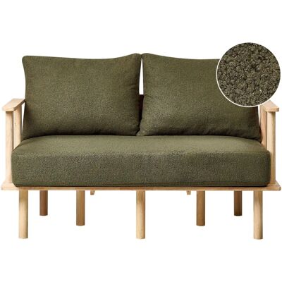 Sofá Beliani Asker - Escandinavo Minimalista Verde 2 Plazas Sofá Beliani Asker - Escandinavo Minimalista Verde 2 Plazas