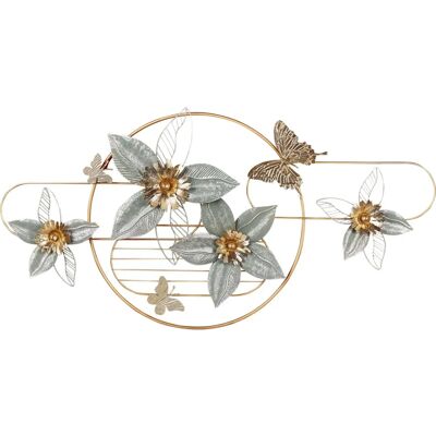 Beliani Tantalum Handgefertigte Metall-Wanddekoration - Modernes Gold Blumen Kunst Beliani Tantalum Handgefertigte Metall-Wanddekoration - Modernes Gold Blumen Kunst