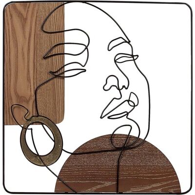 Beliani Moderne Minimalistische Wandkunst - 50x50 cm Braun Beliani Moderne Minimalistische Wandkunst - 50x50 cm Braun