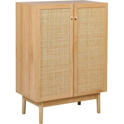 Aparador Beliani Nivo - Estilo boho, Madera de pino y tablero de partículas, 73x41x102cm Aparador Beliani Nivo - Estilo boho, Madera de pino y tablero de partículas, 73x41x102cm