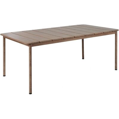 Table de jardin rectangulaire en aluminium Beliani Flavia - Résistante aux intempéries, 6 personnes - Publicité Table de jardin rectangulaire en aluminium Beliani Flavia - Résistante aux intempéries, 6 personnes - Publicité