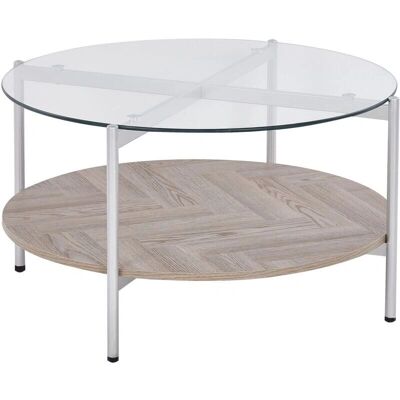 Table basse moderne Beliani Lovell - Verre trempé et cadre métallique - Publicité Table basse moderne Beliani Lovell - Verre trempé et cadre métallique - Publicité