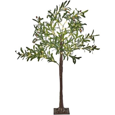 Beliani Tekoäly joulukuusi - 120cm Vihreä LED-valoilla Beliani Tekoäly joulukuusi - 120cm Vihreä LED-valoilla