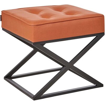 Taburete retro estilo Murdo naranja Beliani Taburete retro estilo Murdo naranja Beliani