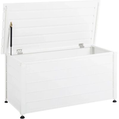 Beliani Campalto Aufbewahrungskiste - Moderner weißer Aluminium-Gartenbehälter Beliani Campalto Aufbewahrungskiste - Moderner weißer Aluminium-Gartenbehälter