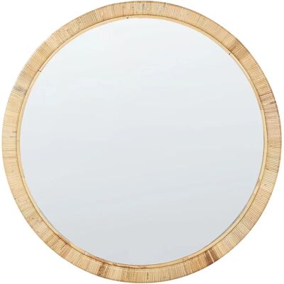 Beliani Anlezy Runder Rattan Wandspiegel - Wandspiegel, Boho Stil Beliani Anlezy Runder Rattan Wandspiegel - Wandspiegel, Boho Stil
