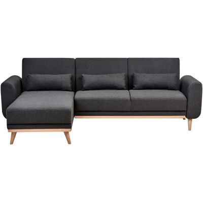 Beliani Ollsta Canapé d'angle Moderne - Convertible, Noir, 258x147x88 cm - Publicité Beliani Ollsta Canapé d'angle Moderne - Convertible, Noir, 258x147x88 cm - Publicité