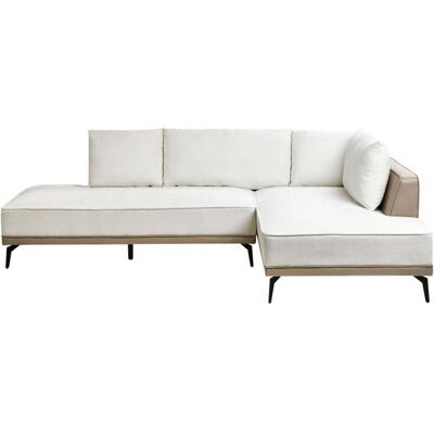 Sofá modular en L Beliani Myken - Estilo retro, resistente al agua Sofá modular en L Beliani Myken - Estilo retro, resistente al agua