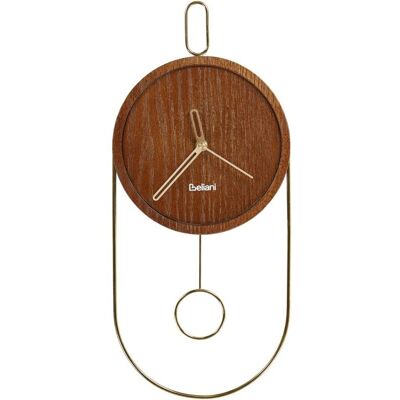 Beliani Sierre Wanduhr - Leiser Pendel, Minimalistisch, MDF & Metall Beliani Sierre Wanduhr - Leiser Pendel, Minimalistisch, MDF & Metall