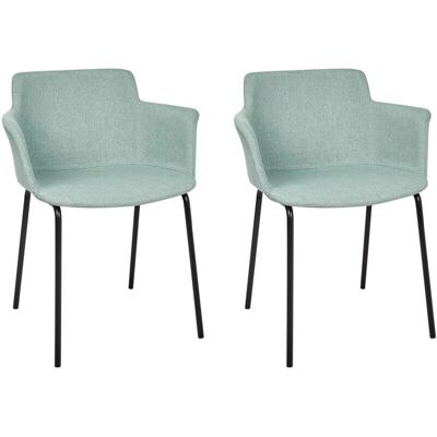 Beliani Belfield - Ensemble de 2 chaises avec bras - Salle à manger moderne - Publicité Beliani Belfield - Ensemble de 2 chaises avec bras - Salle à manger moderne - Publicité