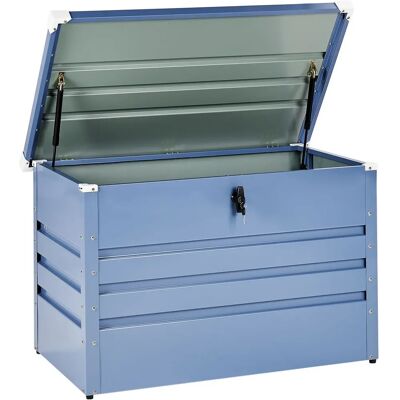 Caja de almacenamiento Cebrosa azul de acero galvanizado - Muebles de jardín Caja de almacenamiento Cebrosa azul de acero galvanizado - Muebles de jardín