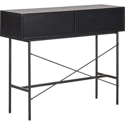 Console Moderne Noire Coventry à 3 Tiroirs Beliani - Publicité Console Moderne Noire Coventry à 3 Tiroirs Beliani - Publicité