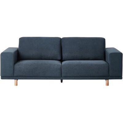 Sofá Retro de Tela Azul Beliani Nivala 3 Plazas Sofá Retro de Tela Azul Beliani Nivala 3 Plazas