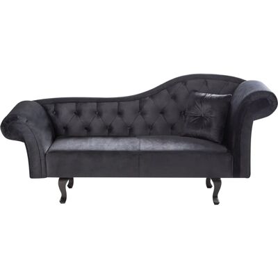 Beliani Lattes ii Chaise Longue de Terciopelo Derecho - Estilo Retro Beliani Lattes ii Chaise Longue de Terciopelo Derecho - Estilo Retro