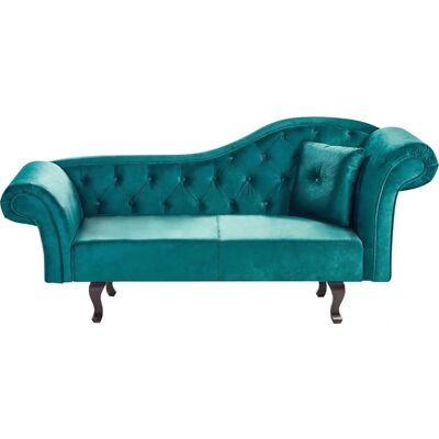Beliani Lattes ii Chaise Longue Verde Esmeralda Derecha - Muebles Beliani Lattes ii Chaise Longue Verde Esmeralda Derecha - Muebles