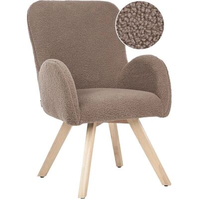Fauteuil Beliani Bjarn - Moderne Scandinave Tissu Bouclé Marron - Publicité Fauteuil Beliani Bjarn - Moderne Scandinave Tissu Bouclé Marron - Publicité