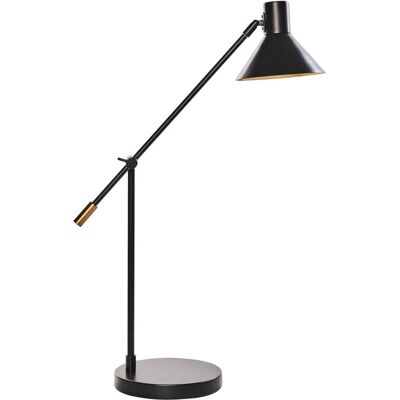 Beliani - Modern Metal Iron Desk Lamp Adjustable Shade Black Pinkeen - Table Lamp Beliani - Modern Metal Iron Desk Lamp Adjustable Shade Black Pinkeen - Table Lamp