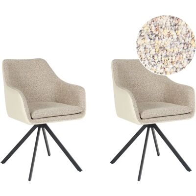 BELIANI Lithia Beige Verhoiltu Ruokatuoli - Ruokatuoli BELIANI Lithia Beige Verhoiltu Ruokatuoli - Ruokatuoli