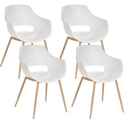Beliani Ensemble de 4 Chaises de Salle à Manger en Plastique - Publicité Beliani Ensemble de 4 Chaises de Salle à Manger en Plastique - Publicité