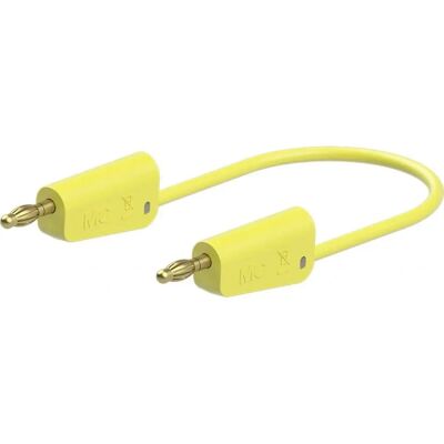 Câble de mesure Stäubli LK-4A-S10 - 25cm, Jaune, 4mm - Très flexible Câble de mesure Stäubli LK-4A-S10 - 25cm, Jaune, 4mm - Très flexible