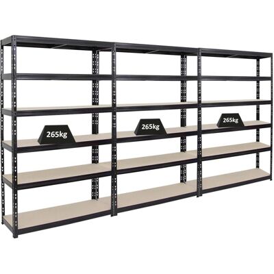 PROREGAL - Mega Deal TIGER - Noir - 200x120x40 cm - Étagère de rangement - Publicité PROREGAL - Mega Deal TIGER - Noir - 200x120x40 cm - Étagère de rangement - Publicité