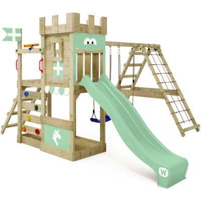 Wickey DragonFlyer Playground Set - Playhouse with Slide & Swing Wickey DragonFlyer Playground Set - Playhouse with Slide & Swing