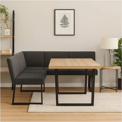 HTI-Living - Vemal - Schwarz - Links 152x192 - Eckbank HTI-Living - Vemal - Schwarz - Links 152x192 - Eckbank