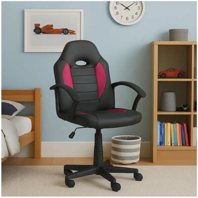 HTI-Living - Daytona Junior - Anthrazit-Pink - Bürostuhl HTI-Living - Daytona Junior - Anthrazit-Pink - Bürostuhl