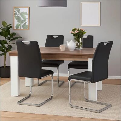 HTI-Living Nelly Schwarz 4er Set Esszimmerstühle - Esszimmerstuhl HTI-Living Nelly Schwarz 4er Set Esszimmerstühle - Esszimmerstuhl