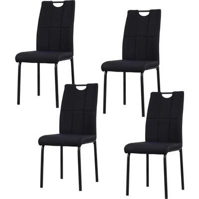 HTI-Living - Denton - Schwarzer Webstoff - Stuhl HTI-Living - Denton - Schwarzer Webstoff - Stuhl