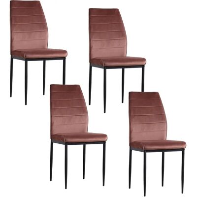 HTI-Living Madison Braun Samt Esszimmerstuhl Set - Esszimmerstuhl HTI-Living Madison Braun Samt Esszimmerstuhl Set - Esszimmerstuhl