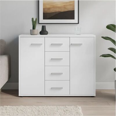 HTI-Living Nina Weiß Sideboard mit 4 Schubladen HTI-Living Nina Weiß Sideboard mit 4 Schubladen