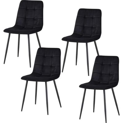 HTI-Living - Mesa - Schwarz - 4er Set - Esstischstuhl HTI-Living - Mesa - Schwarz - 4er Set - Esstischstuhl