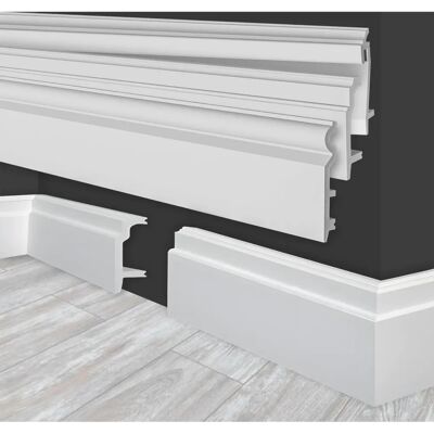 Marbet Design HF-1 Blanc 200 cm Plinthe - Publicité Marbet Design HF-1 Blanc 200 cm Plinthe - Publicité
