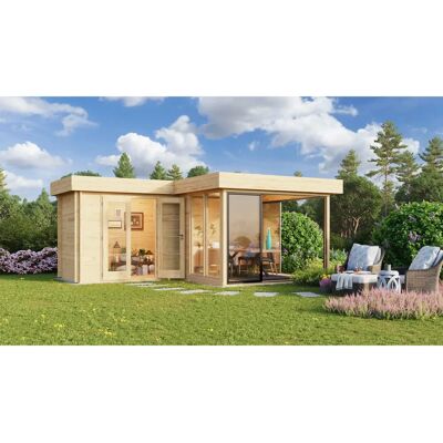 Fjordholz Quadro Fass-Sauna 300 cm 2-Raum Fjordholz Quadro Fass-Sauna 300 cm 2-Raum