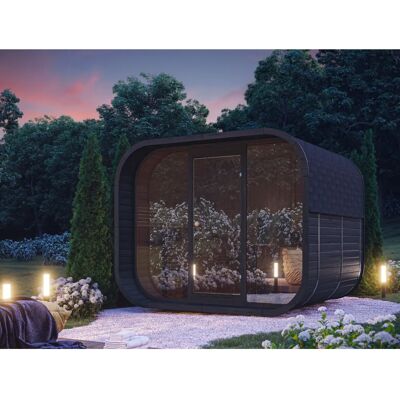 Fjordholz - Fass-Sauna Luxe-3 Premium Black E - Luxe-3 - Premium Black E - Sauna Fjordholz - Fass-Sauna Luxe-3 Premium Black E - Luxe-3 - Premium Black E - Sauna