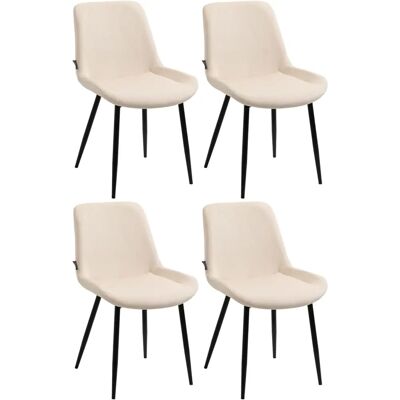 Sillas de comedor Victoria de terciopelo y metal - Pack de 4 Sillas de comedor Victoria de terciopelo y metal - Pack de 4