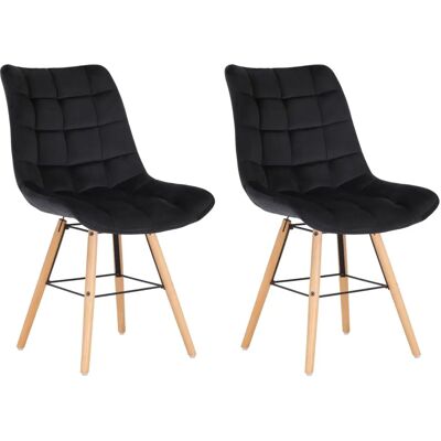 CLP Conjunto de 2 sillas de comedor de terciopelo - Sillas de comedor CLP Conjunto de 2 sillas de comedor de terciopelo - Sillas de comedor