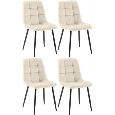 CLP Antibes Samtvelours & Metall Essstühle - 4er Pack CLP Antibes Samtvelours & Metall Essstühle - 4er Pack