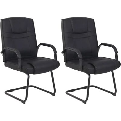 Conjunto de 2 sillas Attila - Negro - Cantilever Conjunto de 2 sillas Attila - Negro - Cantilever